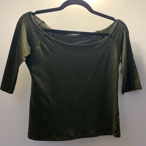 THEORY Olive Green Shirt
